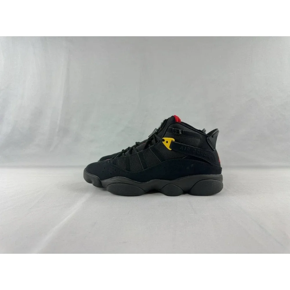 Nike Air Jordan 6 Rings 'Black Red Sulfur' 322992-065 Men's Size 9